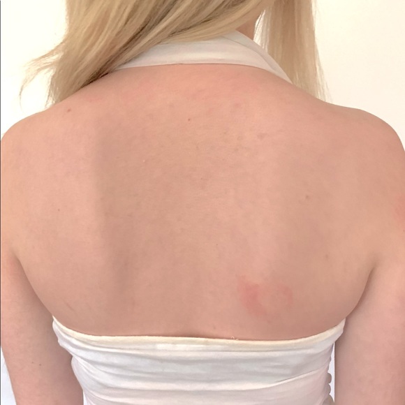 White soft cotton tank top with white schpon front - Picture 4 of 6